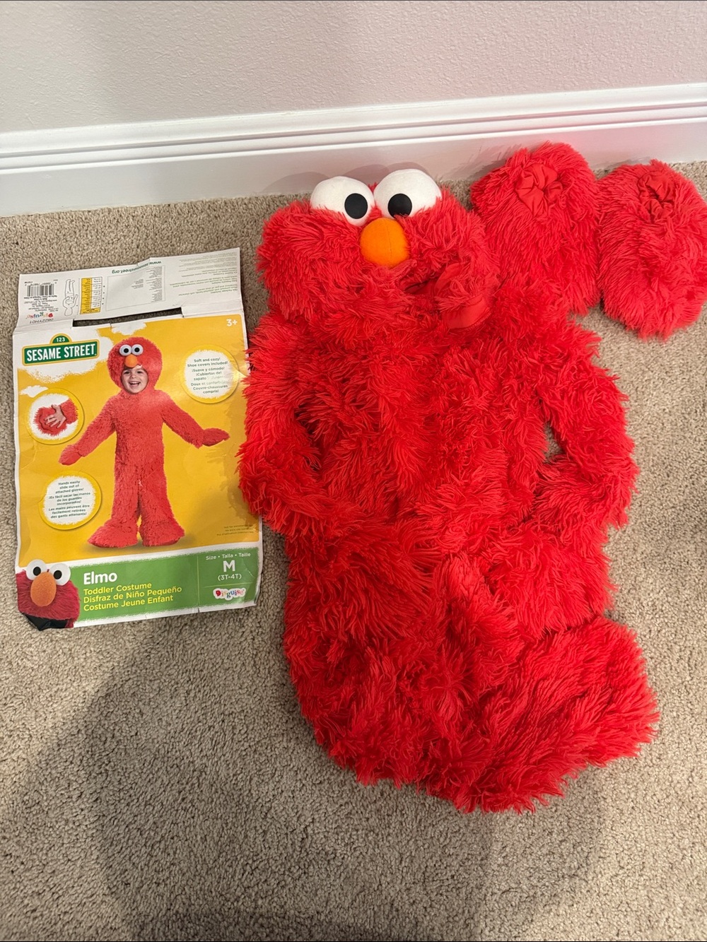 Sesame Street Elmo Plush Red Toddler Costume with Character Hood
